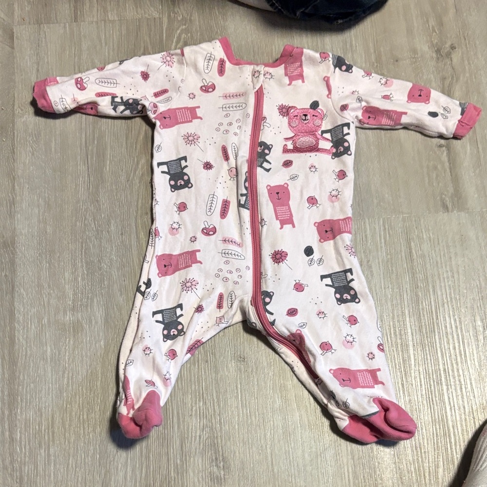 Tuffy Pink and White Kids One Piece